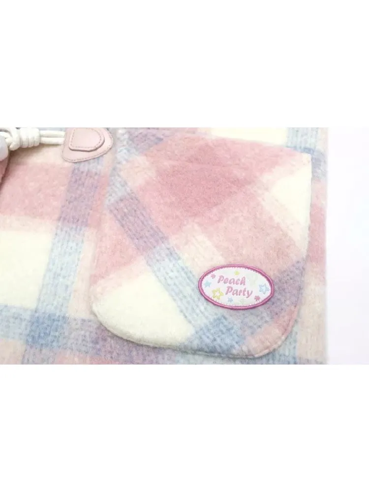 Pink Plaid tweed coat【s0000005275】