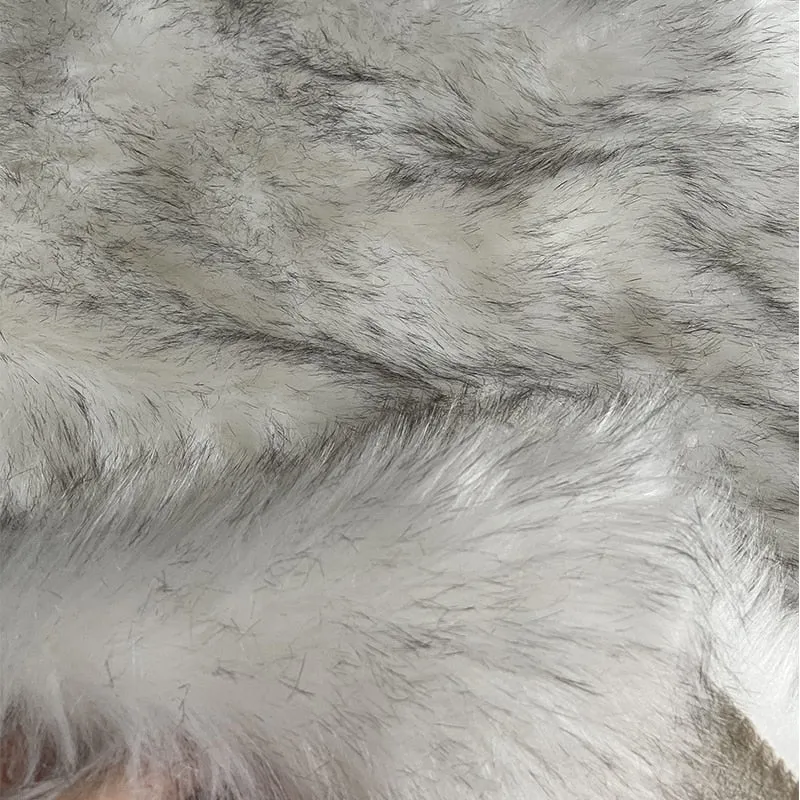 Plush sheepskin area rug