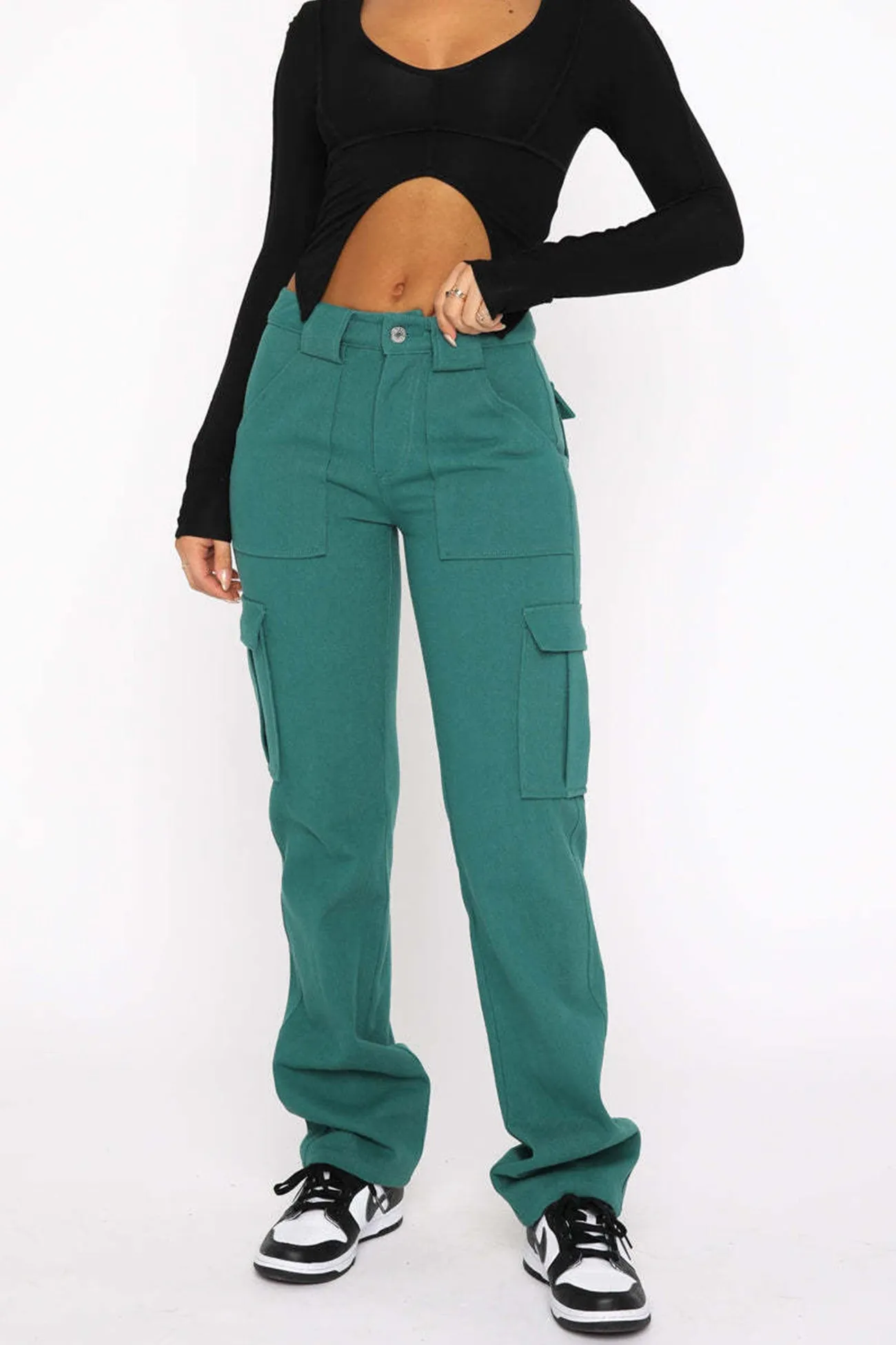 Pocketed Low-waisted Jeans