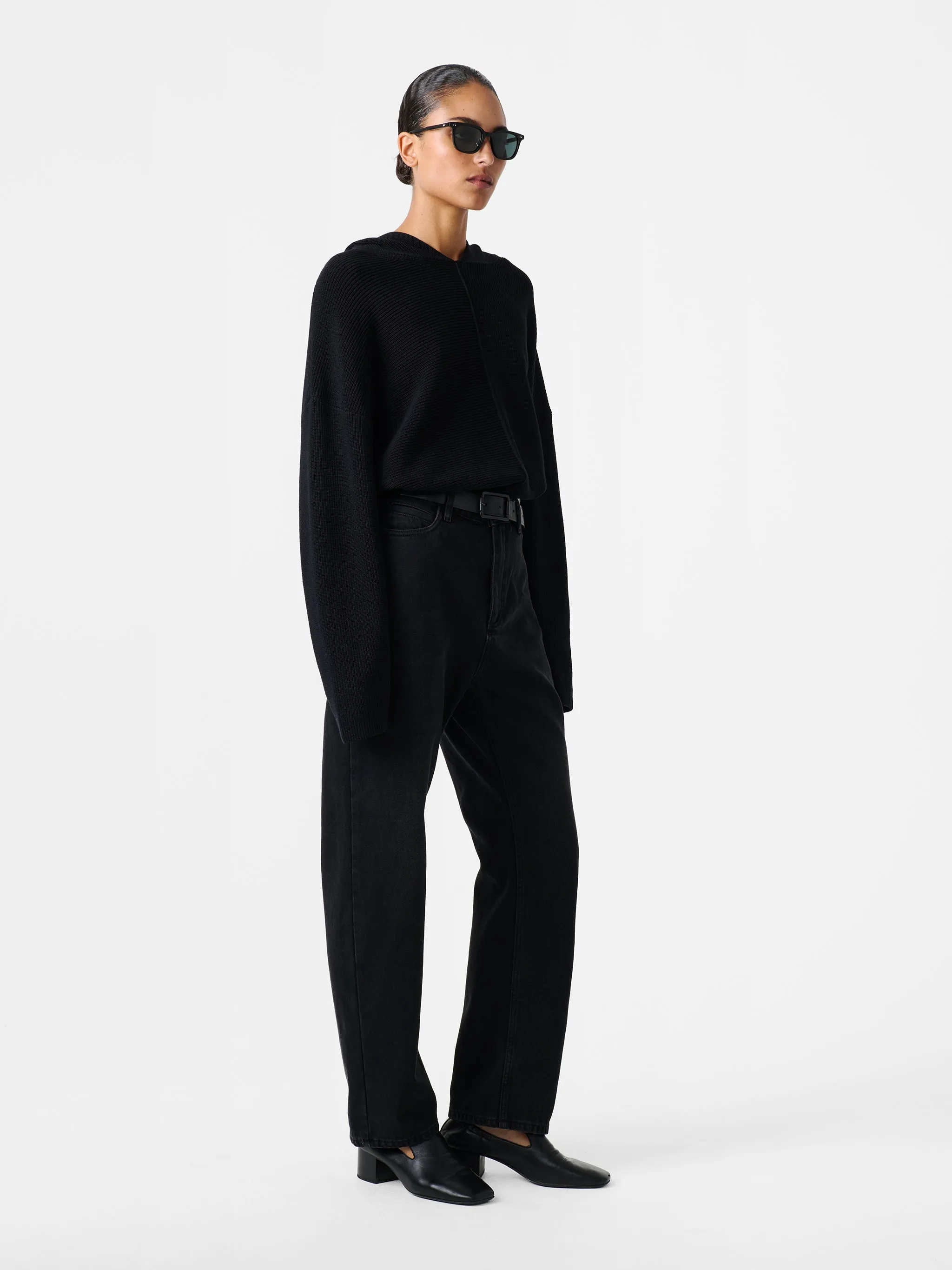 Ruthe Denim Pant in Washed Black