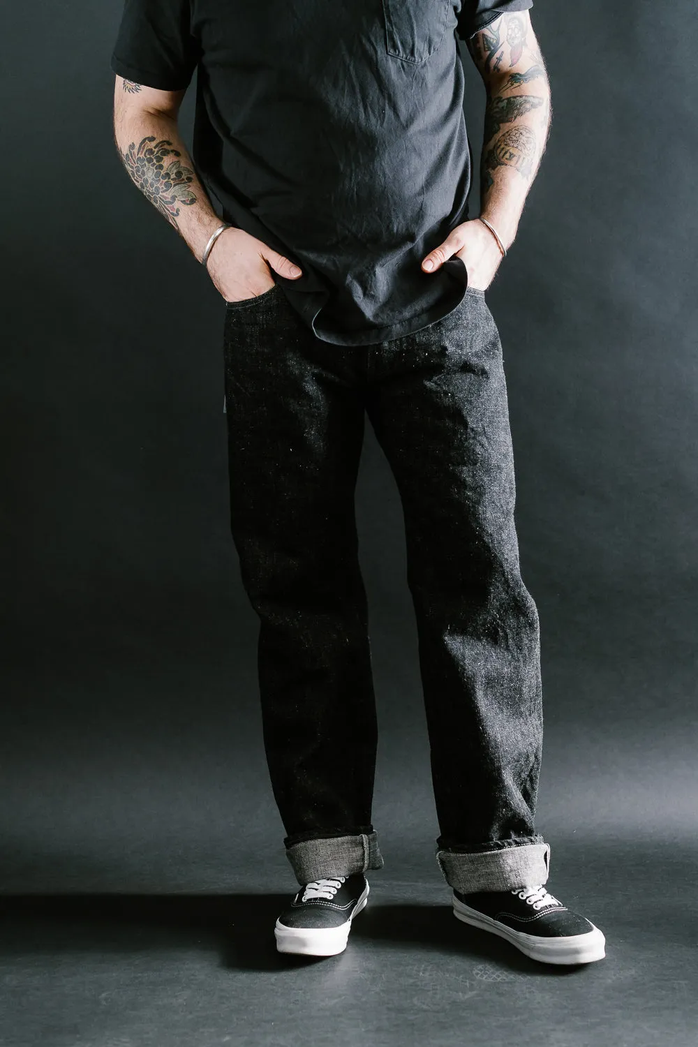 S5000BKII - 17oz "Zero-Black II" Slubby Selvedge Denim - Straight Fit