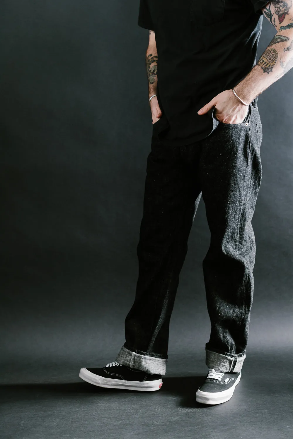 S5000BKII - 17oz "Zero-Black II" Slubby Selvedge Denim - Straight Fit