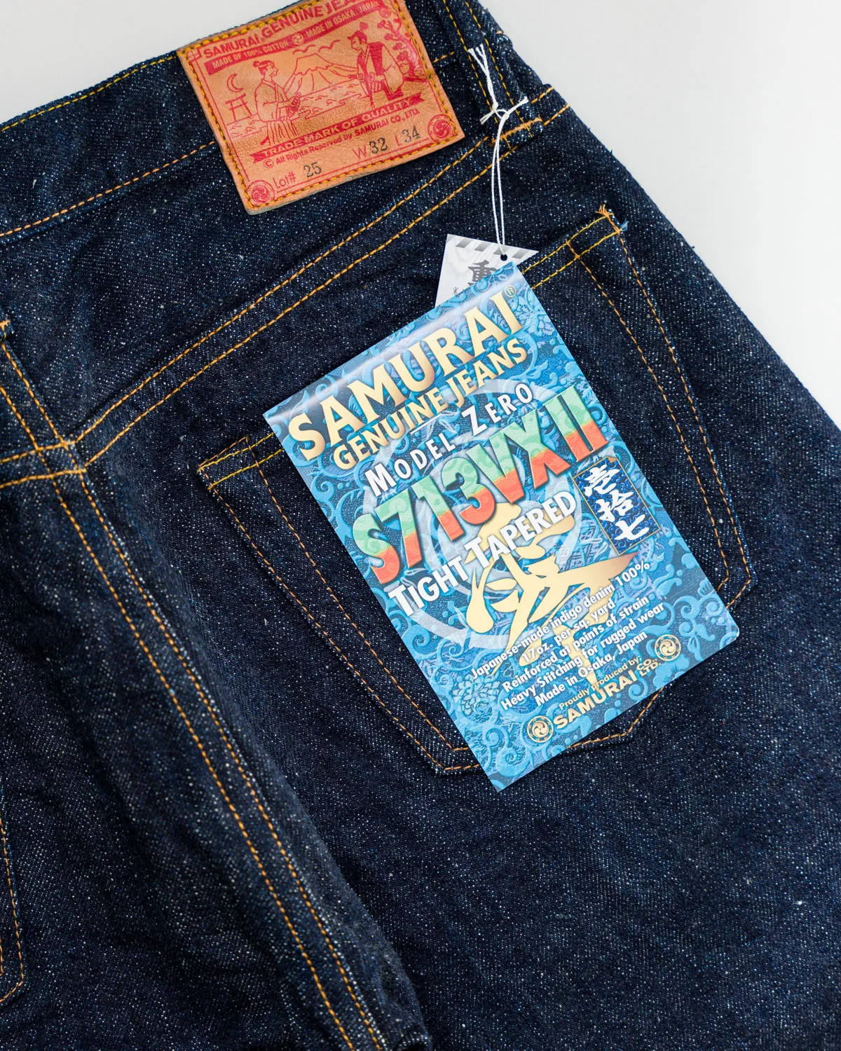 S713VX-II - 17oz Bushido Selvedge Denim Jeans - Slim Tapered O/W