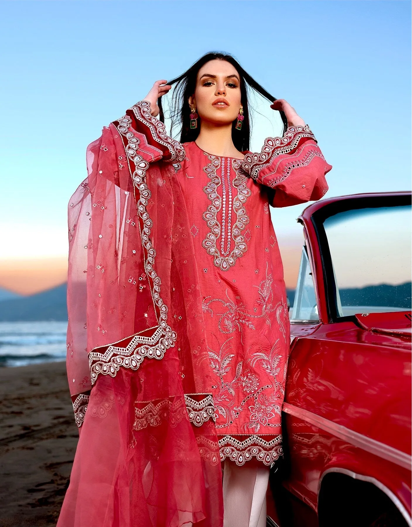 Sifa Lawn by Zunaira Raza – SL-10 A (Gul Nar)