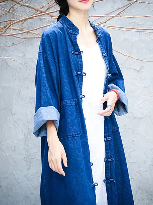 Slouch Pocket Denim Coat