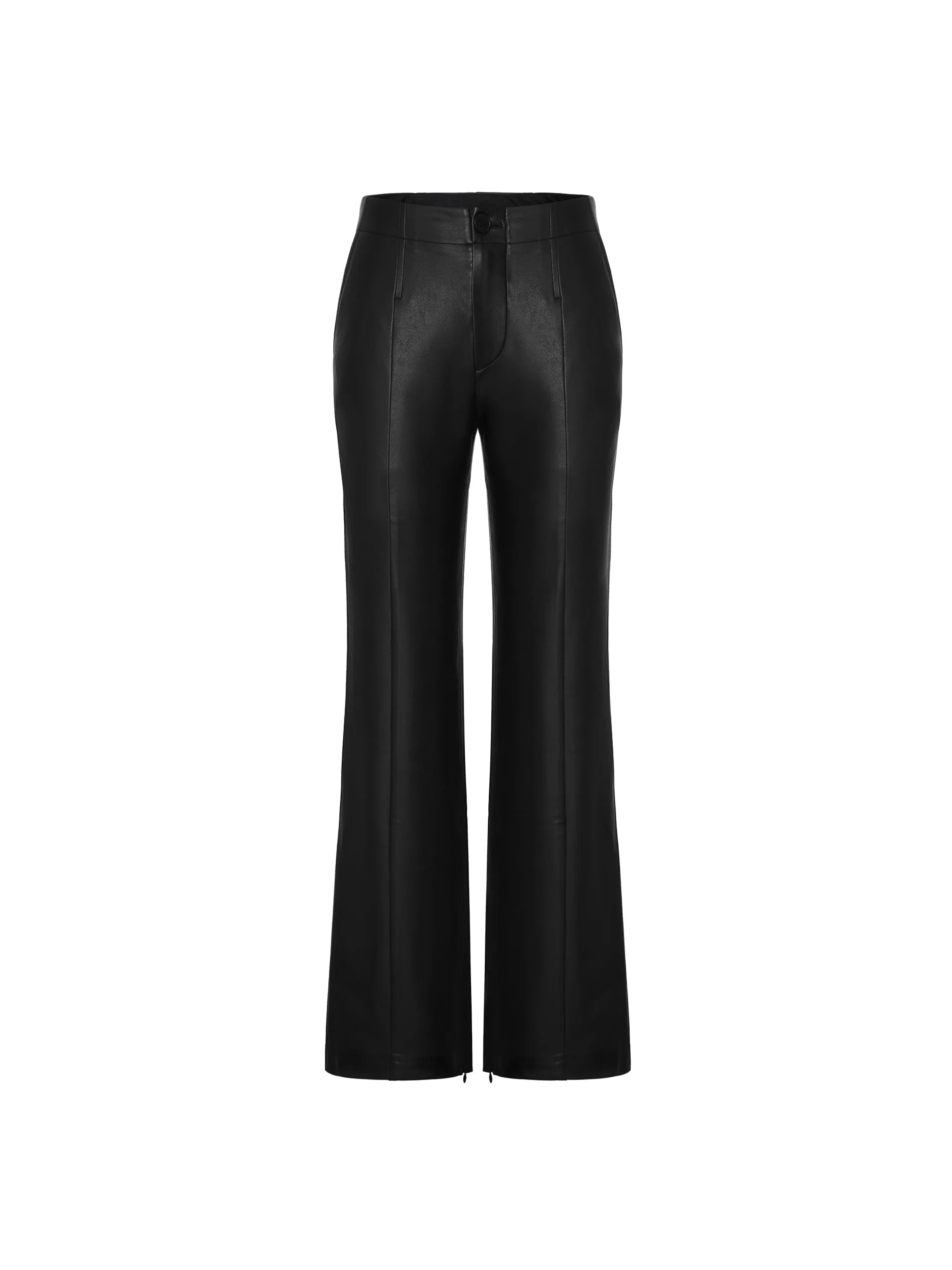 Straight Faux Leather Pants