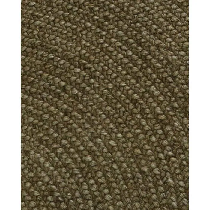 Tairua Round Floor Rug - Moss Green