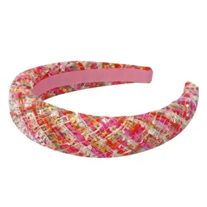 Tweed Pink Head Band