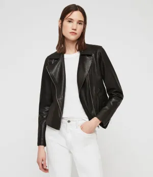 VELA LEATHER BIKER JACKET