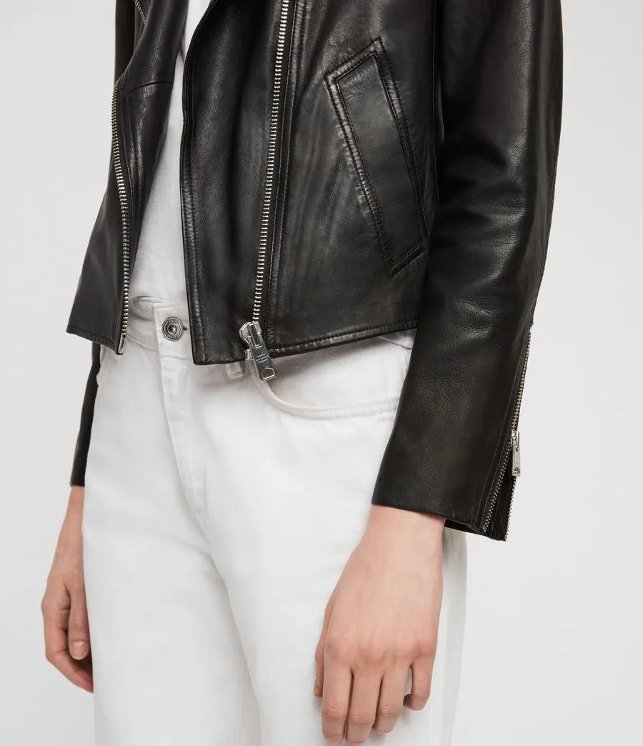 VELA LEATHER BIKER JACKET