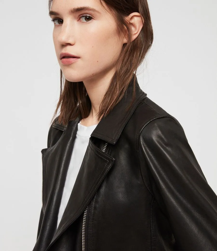 VELA LEATHER BIKER JACKET