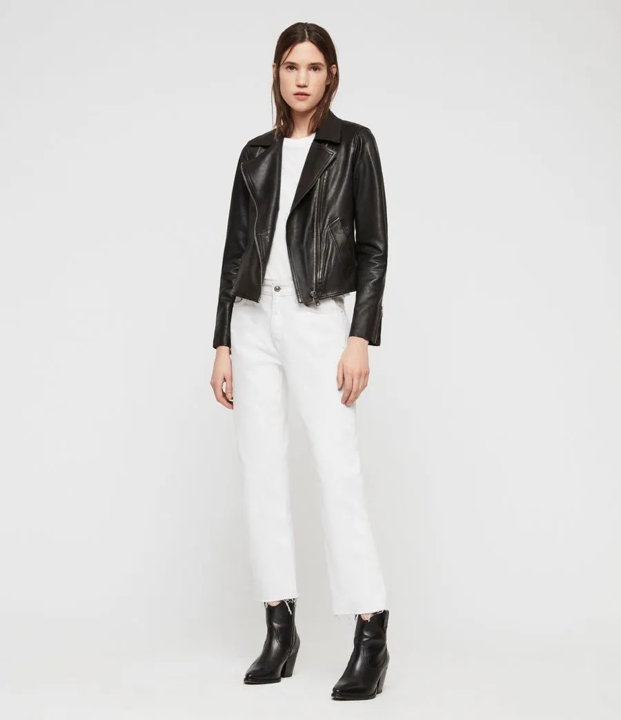 VELA LEATHER BIKER JACKET