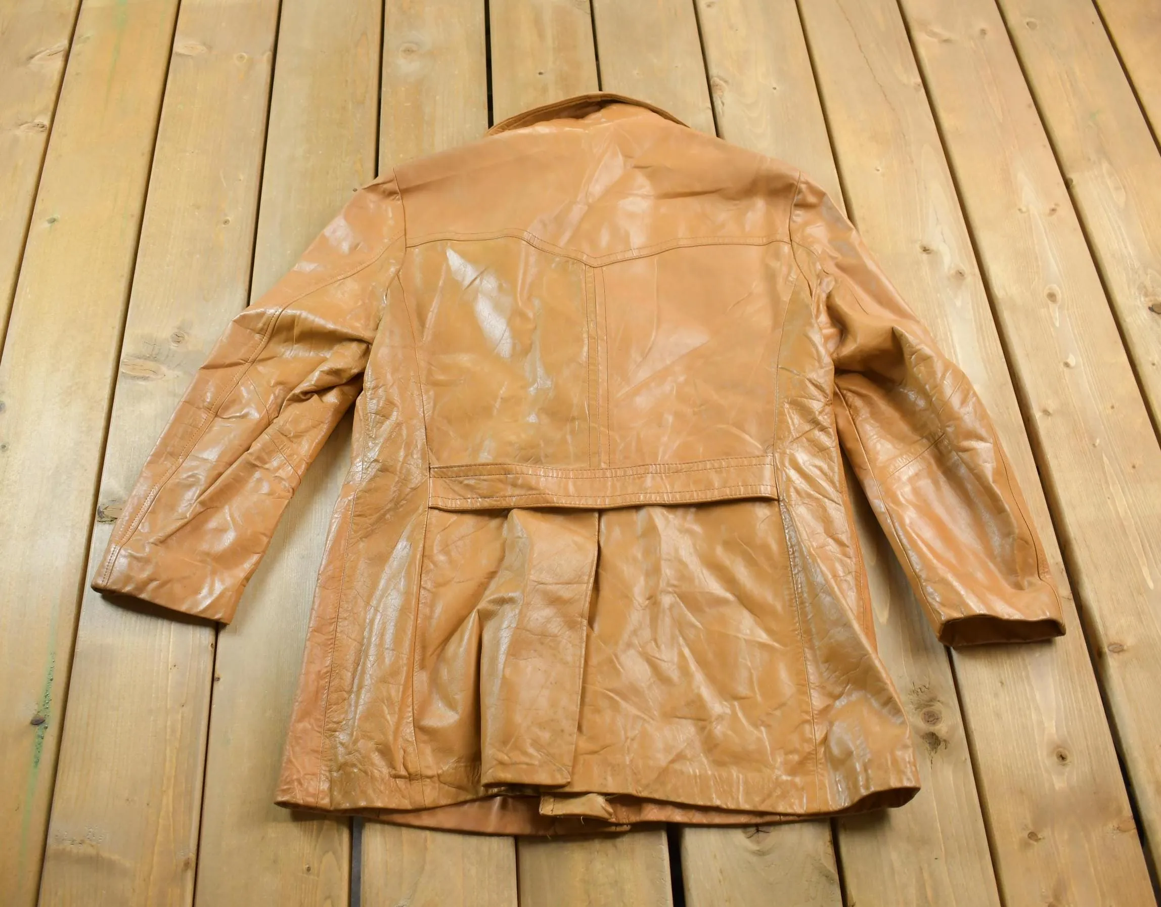 Vintage 1970s William Barry Leather Blazer Jacket