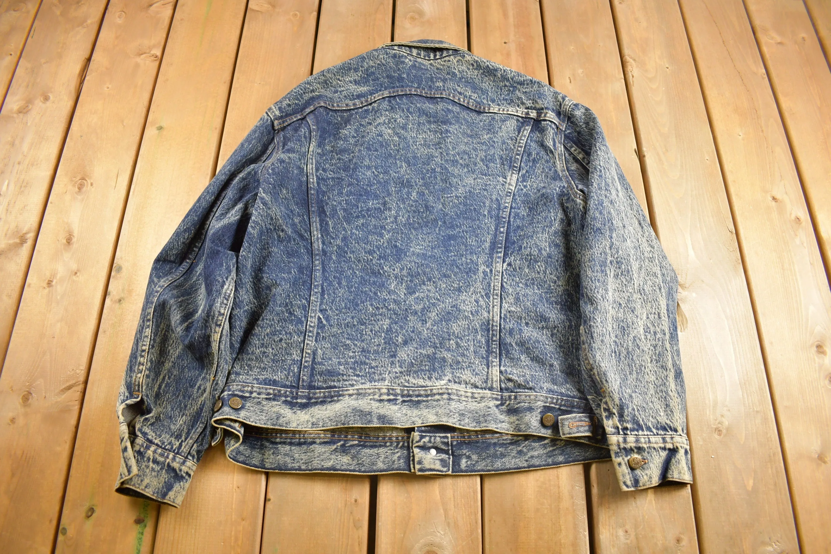 Vintage 1980s Lee Storm Stonewash Jean Jacket